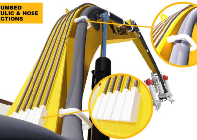 Hawk Long Reach Excavator Pluming Brackets