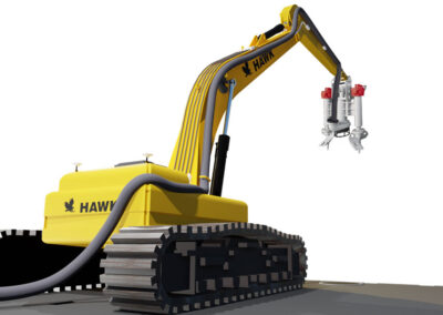 Hawk Long Reach Excavator Pluming Brackets