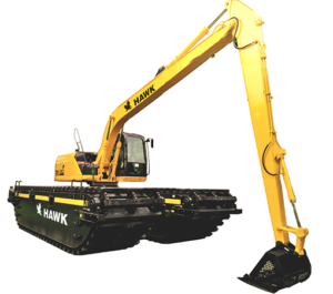 Hawk Long Reach Amphibious Excavator