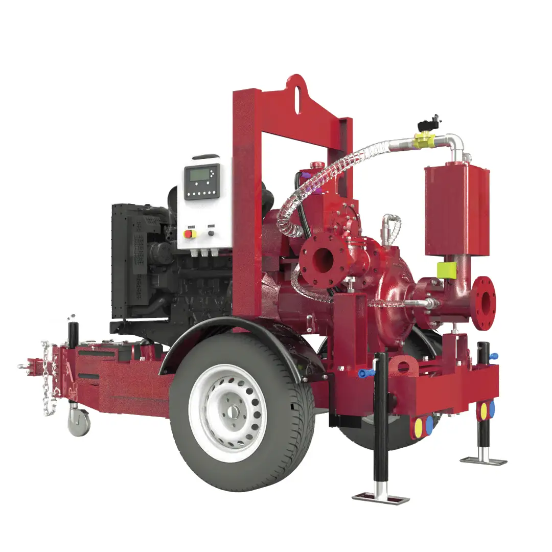 Appalachian 44-49C Surface Pump DAE Pumps Appalachian 44-49C diesel self-priming surface pump on a single-axle trailer
