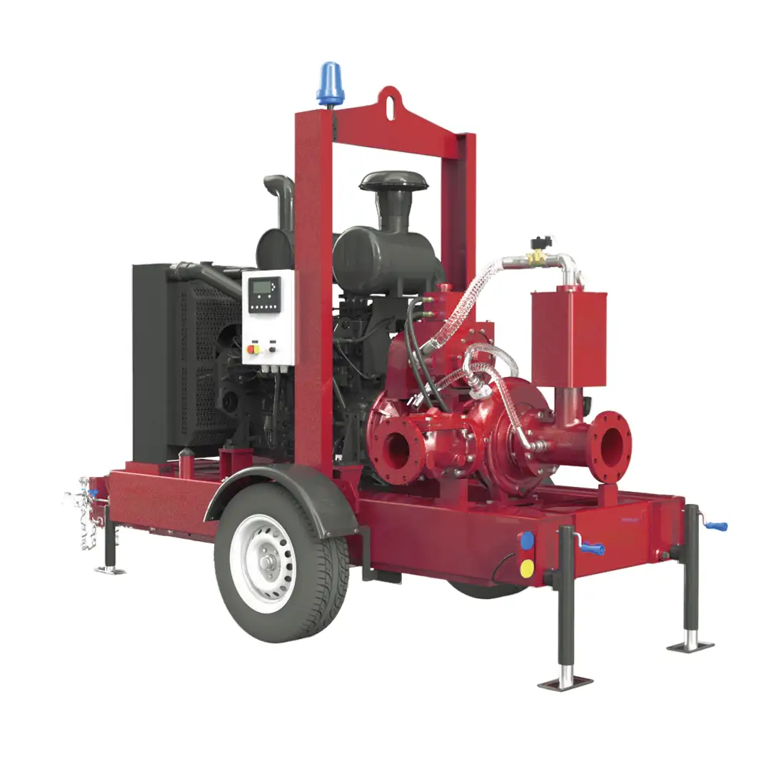 Appalachian 53-74C Surface Pump DAE Pumps Appalachian 53-74C diesel self-priming surface pump on a single-axle trailer