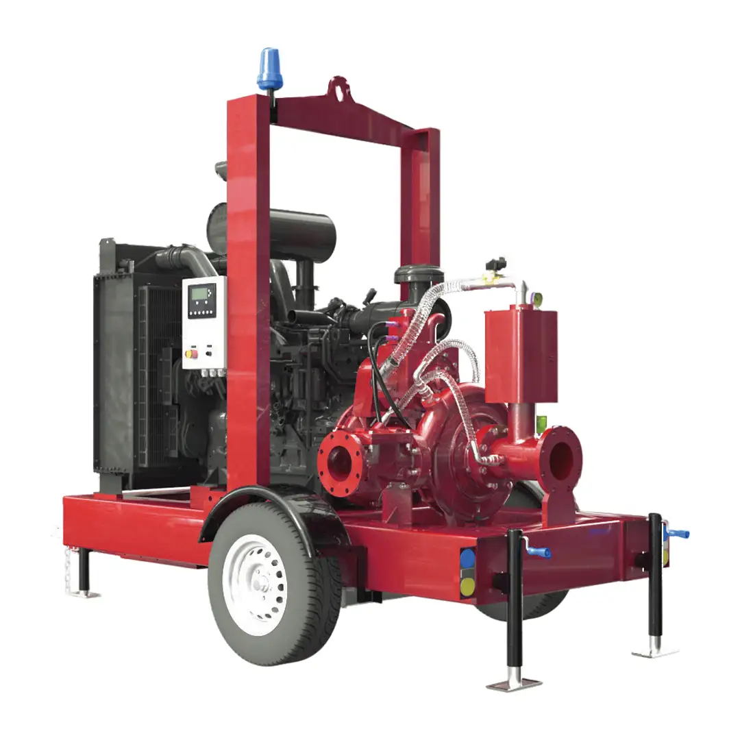 Appalachian 54-49C Surface Pump DAE Pumps Appalachian 54-49C diesel self-priming surface pump on a single-axle trailer