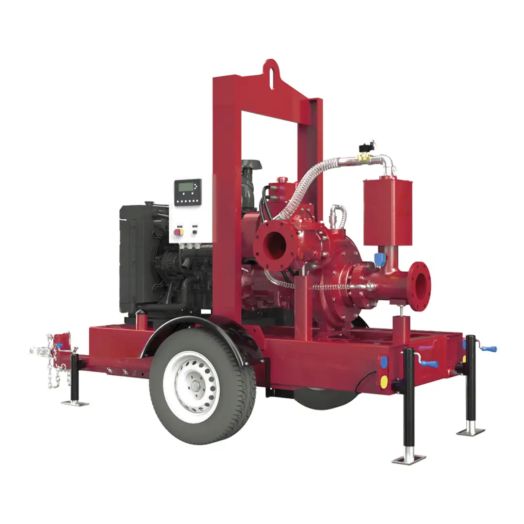 Appalachian 66-74C Surface Pump DAE Pumps Appalachian 66-74C diesel self-priming surface pump on a single-axle trailer