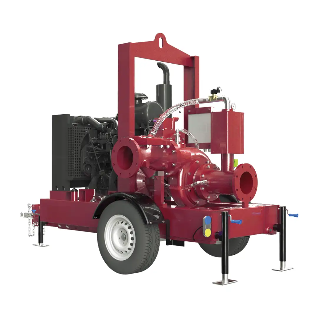 Appalachian 88-130C Surface Pump DAE Pumps Appalachian 88-130C diesel self-priming surface pump on a single-axle trailer