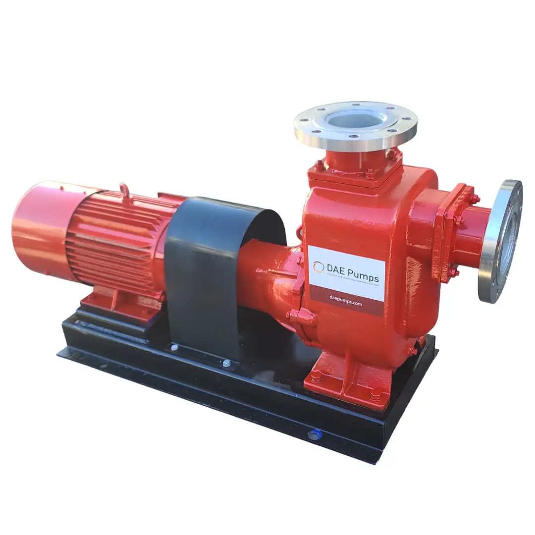 Radford 8550 Self-Priming Sewage Pump DAE Pumps Radford 8550 electric self-priming sewage pump on a steel base plate